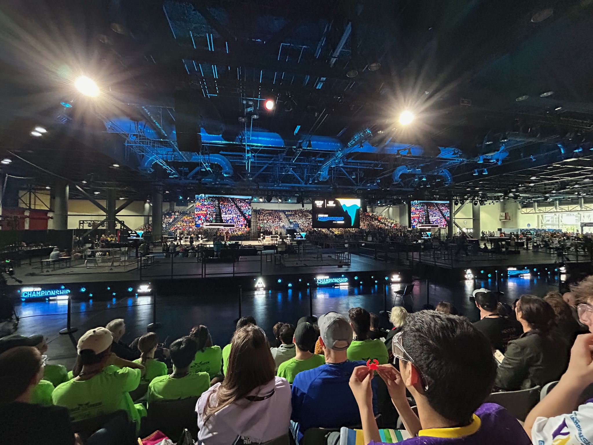 Me at the 2024 FIRST Robotics World Championship in Houston, Texas.